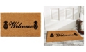 Home & More Welcome Pineapples 17" x 29" Coir/Vinyl Doormat